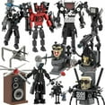thumbnail image 4 of Toilet Man Game Building Blocks Toy Set,Titan Speaker Man/TV Man/Camera Man/Super Monitor Toys,Clock Man and Drill Man Toys Action Figures,Birthday Gifts for Boys and Game Fans, 4 of 99