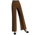 thumbnail image 2 of Kinrui Office Dress Pants for Women Stretch High Waisted Casual Business Long Trousers with Pockets Brown M, 2 of 6