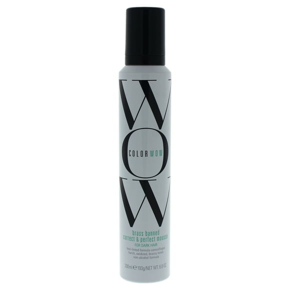 Brass Banned Correct and Perfect Mousse For Dark Hair by Color Wow for Unisex - 6.8 oz Mousse