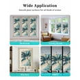 thumbnail image 6 of Window Privacy Film Coastal Beach Tree Stained Glass Window Film Decorative Sun Block Window Cover Vintage Tropical Palm Plant Window Clings Static Adhesive Sticker for Bathroom 17.7"x39.3", 6 of 7