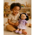 thumbnail image 5 of Linzy Toys Muñeca de trapo de felpa suave Hailey morada de 16 pulgadas para niñas - Adorable compañero de peluche para dormir para niños pequeños Bebés - Linda muñeca de abrazo Muneca De Trapo Para Ni, 5 of 5