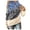 Blue, variant on Women's Hoodies Sweatshirts Sleek Contrast Sleeve Hoodie for Casual Leopard Print Top with Long Splice and Strap Detail Blue L