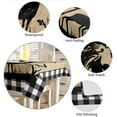 thumbnail image 6 of Christmas Elk Tablecloth Rectangle Table Cloth 60x120 , Waterproof Tablecloth Outdoor Table Cloth, Xmas Tree White Black Buffalo Plaid Washable Table Cover for Kitchen Dining Party, 6 of 8