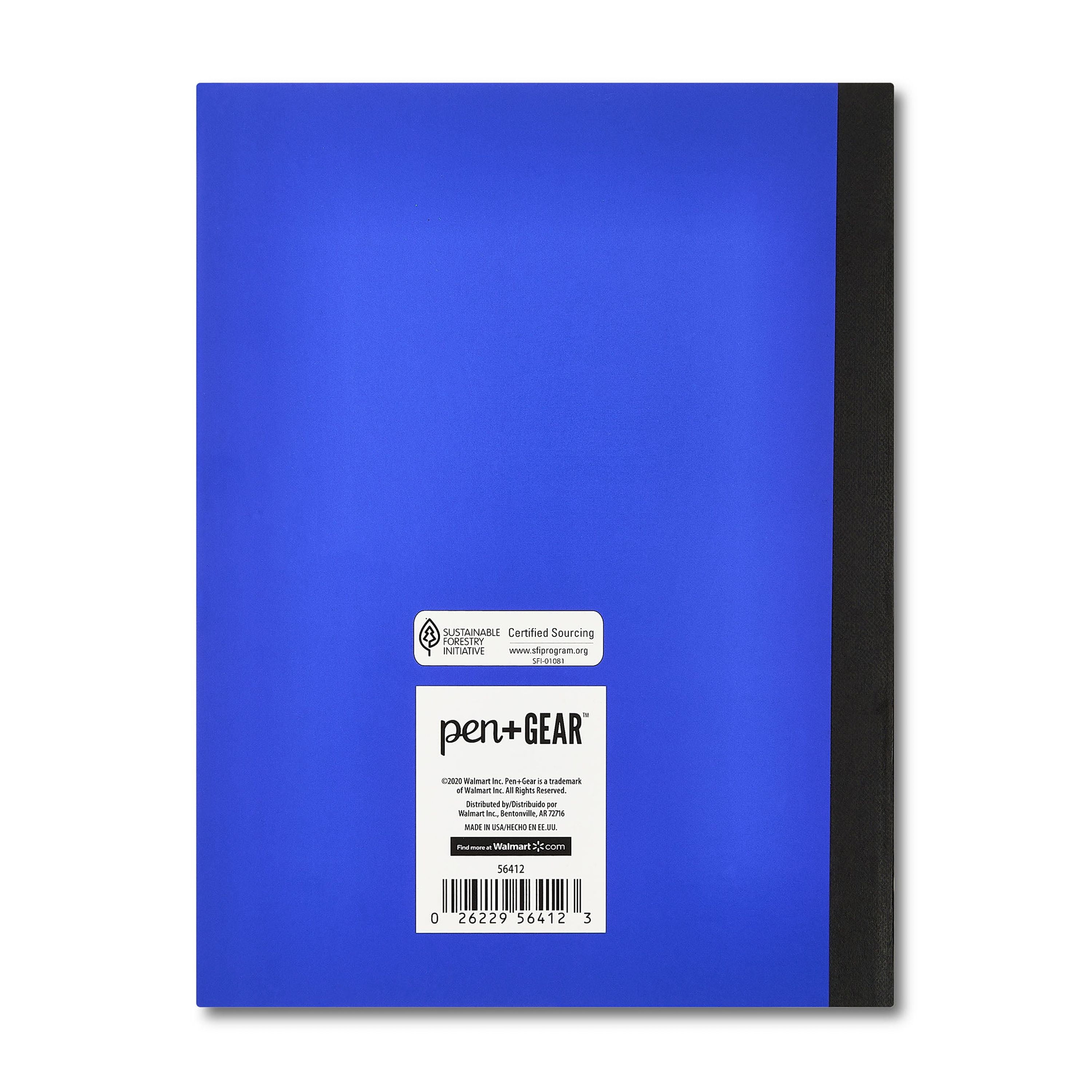 Pen+Gear College Ruled Composition Book, 7.5" x 9.75", Blue, 100 Sheets
