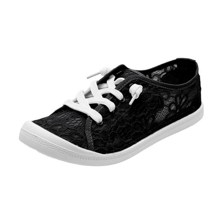 

BELLZELY Womens Shoes Sandals Clearance Womens Fashion Lace Low-cut Canvas Shoes One-foot Lazy Version Casual Flat Shoes