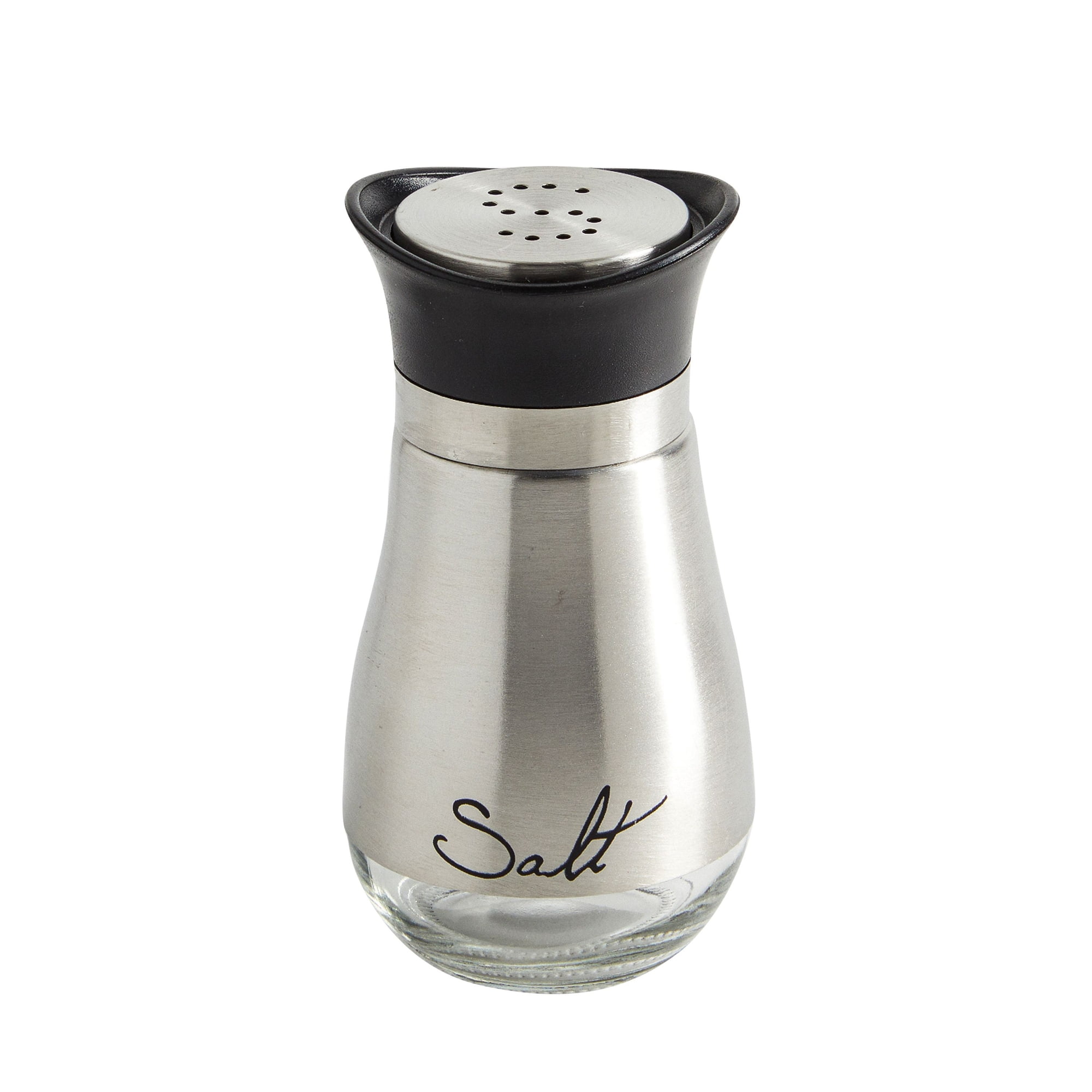 Stainless Steel Salt and Pepper Shakers Set - Modern Kitchen Decor (4oz)  96362203470