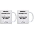 thumbnail image 1 of ThisWear Husband Gift Ideas If I Had a Different Husband I'd Kick Him in Face Perfect Gifts for Husband Gift Set 11 ounce 2 Pack Coffee Mugs, 1 of 4