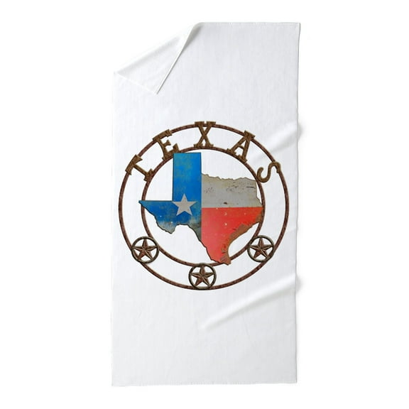 CafePress - Texas Wrought Iron Barn Art - Large Beach Towel, Soft 30"x60" Towel with Unique Design