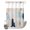 Bronze, Navy Blue, variant on No Hook Shower Curtain, Abstract Pink Blue Shower Curtains for Bathroom with See Through Top Window, Modern Color Block Mottled Simple Art Waterproof & Washable Bath Curtain 66"x72"
