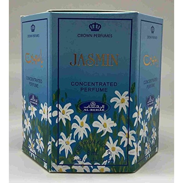 Aceite perfumado Al-Rehab Jasmin, 6 ml, Roll-on Crown Perfumes, 6 unidades