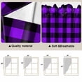 thumbnail image 5 of Swag Valance Curtains for Windows, Black Purple Plaid Light Filtering Kitchen Curtains with Rod Pocket, Farmhouse Simple Buffalo Checked Window Treatment Valances for Living Room, 36x63 - 2 PCS, 5 of 9