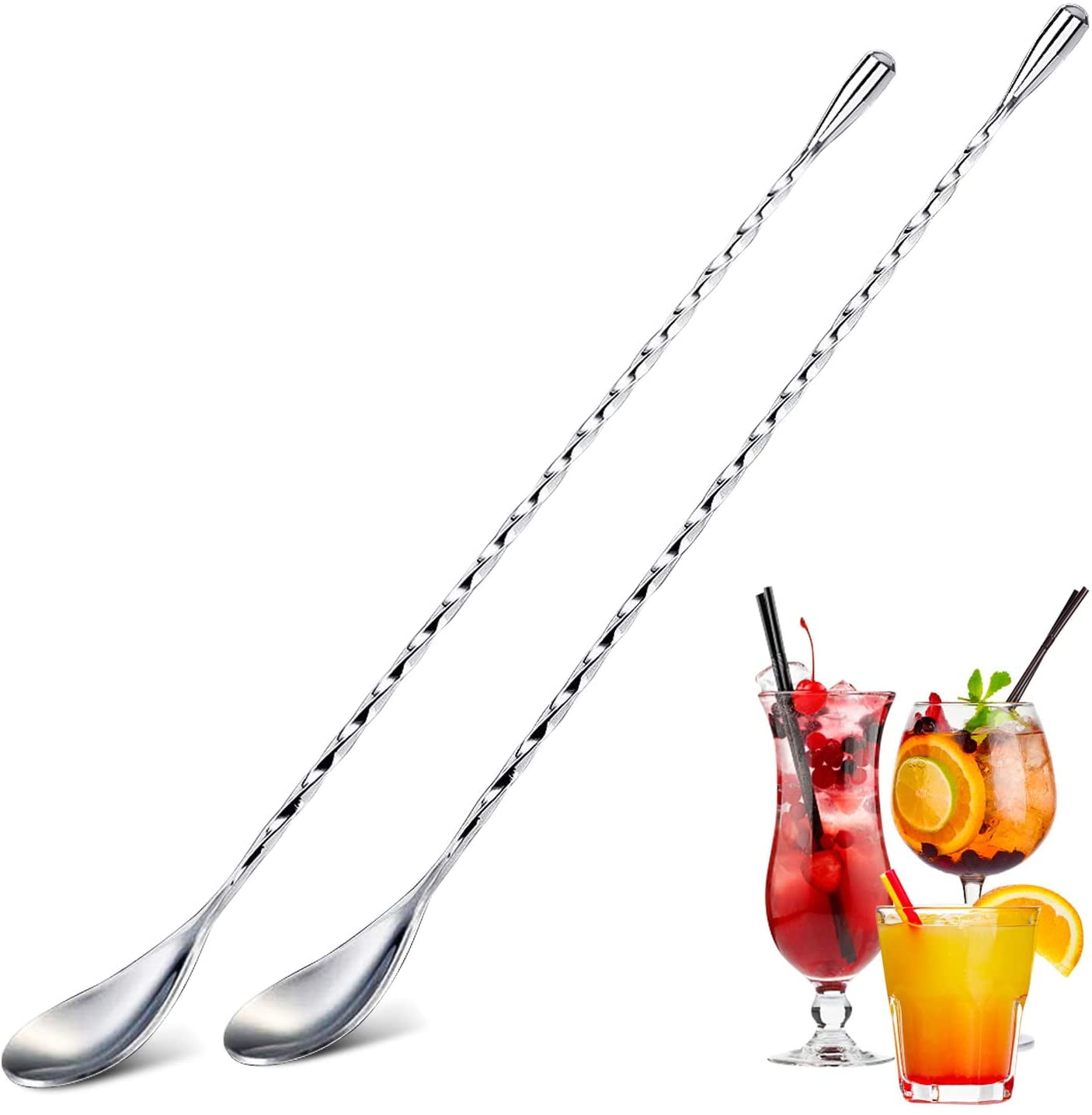 Bar Spoon Cocktail Stirring Spoons Bartender Long Mixing Spoon Candle