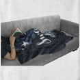thumbnail image 6 of Sleep Soft Flannel Fleece Throw Blanket, Dreams Concept with a Deer and Stars in Blue Shades Abstract, Cozy Plush for Indoor and Outdoor Use, 50" x 70", Night Blue Slate Blue, by Ambesonne, 6 of 6