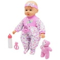 thumbnail image 3 of Dream Collection: Soft Baby Doll Maggie - Pink & White, 14" Lifelike Baby Doll, 2 pc Feeding Accessories, Rattle, Pacifier, Pretend Play, Kids Ages 2+, 3 of 8