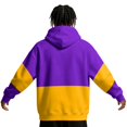 thumbnail image 4 of Men's Hoodie Drawstring Hooded Long Sleeve Color Block with Kangaroo Pocket Soft Touch Pullover Basic Top for Fall Winter Everyday Wear and Weekend Outings Purple M, 4 of 6