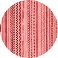 thumbnail image 1 of Ahgly Company Machine Washable Indoor Round Abstract Red Modern Area Rugs, 5' Round, 1 of 4