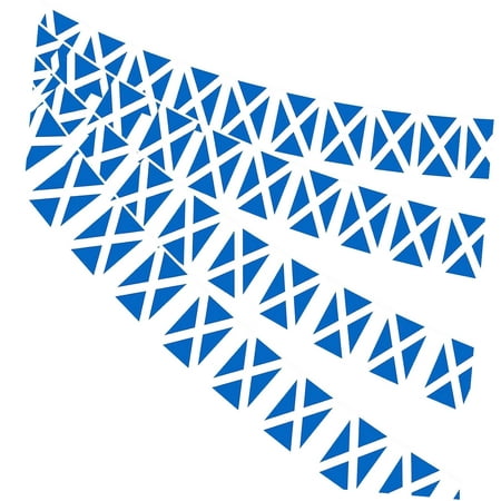 SJJ 30 Pieces Scottish String Flags for Burns Night Celebrations, Scotland Flag Garland Banner-Double-Sided for St. Andrew's Day World Cup Soccer Party Decorations (5.5x8.3 Inches -33 Feet)