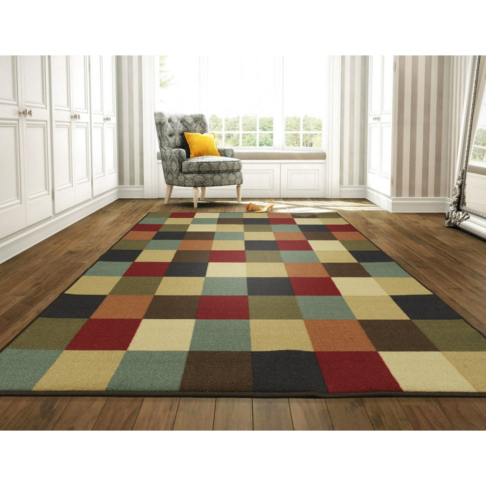 Ottomanson Ottohome Checkered Rug, Multicolor, 5'X6'6"