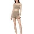 thumbnail image 2 of Unique Bargains Women's Stretchy Knit Spaghetti Strap Runch Cami with Shorts Pajama Set, 2 of 5
