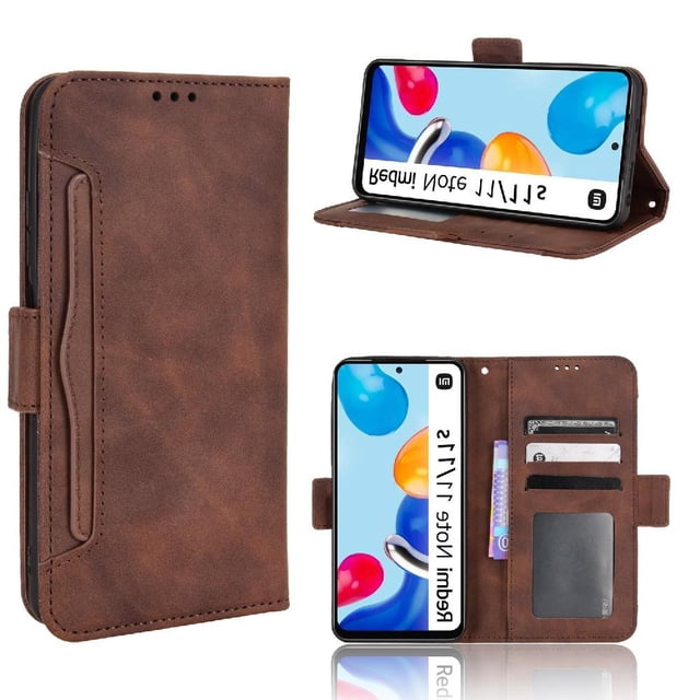 Funda Cartera Magnética para Xiaomi Redmi Note 11S- Tarjetero Desmontable, Cuero PU, Soporte