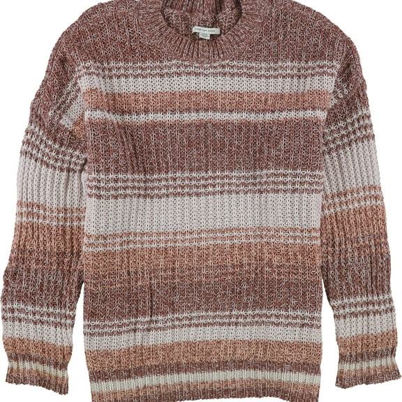 American Eagle Womens Striped Pullover Sweater, Brown, Small