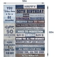 thumbnail image 3 of LHSHID Happy 50th Birthday Blanket for Women and Men 30x40in, 3 of 7