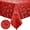 Red, variant on decorUhome Heavy Duty Vinyl Tablecloth, Waterproof Round Table Cloth, Wipeable Floral Dining Table Cover, Beige, 60"Round