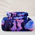 thumbnail image 5 of jejeloiu Neon Jellyfish Print Twin Quilt Set,Ocean Theme Twin Coverlet Set For Boys,Blue Purple,2 Pieces, 5 of 7