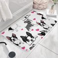 thumbnail image 3 of Pug and Love Heart Flannel Non Slip Door Rugs,Washable Door Mats Indoor,Decorative Door Mats,Dirt-Resistant and Absorbent Doormat for Entrance,Bedroom,Kitchen,Bathroom,31.5x17in(80x43cm), 3 of 4