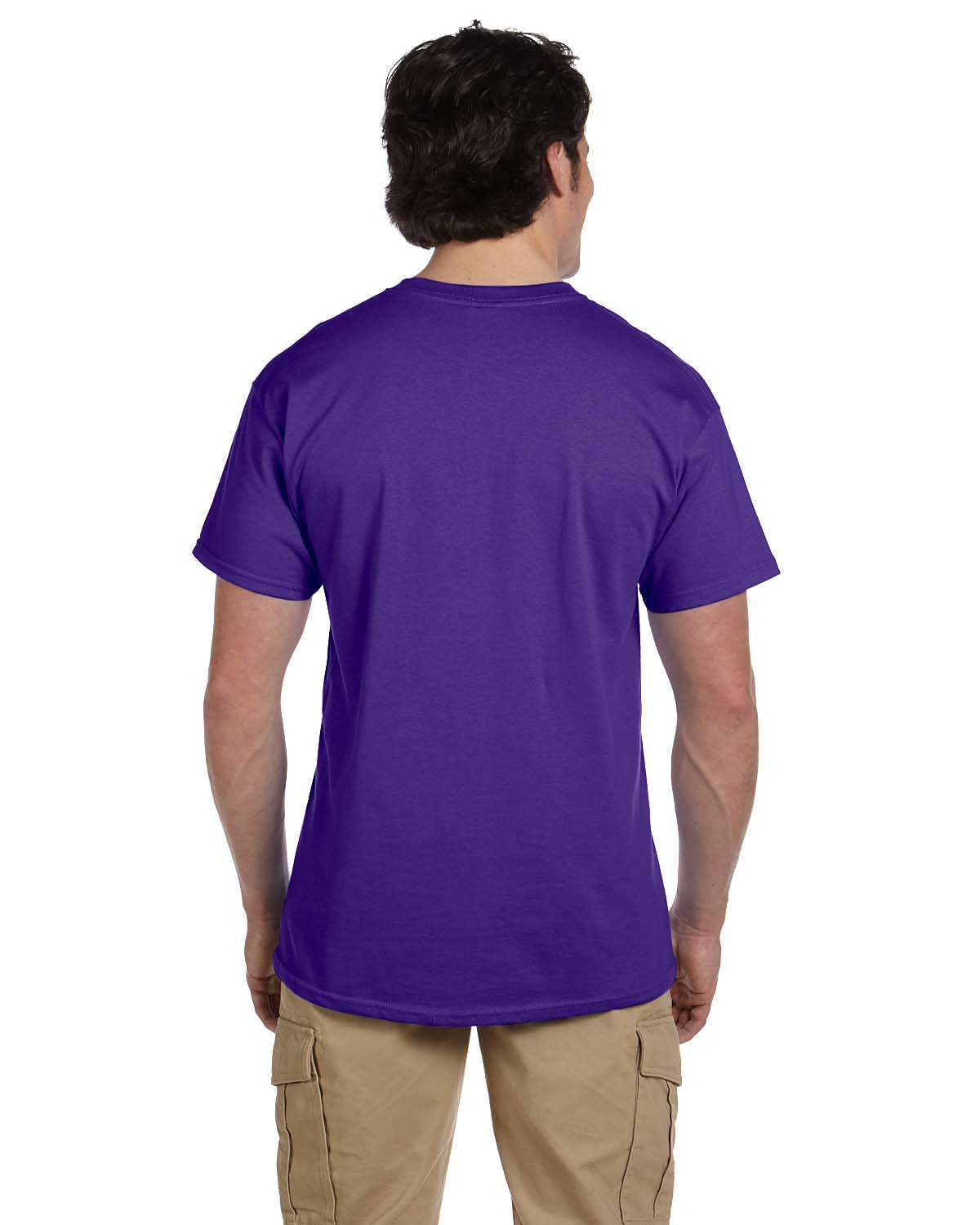 Hanes Pre‑shrunk Tag‑free Lay Flat Collar T‑Shirt, Men's, Cotton Polyester, 5.2 oz