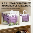 thumbnail image 3 of 12 Pack Lavender Scented Sachets, Long-Lasting Fresh Scent, Air Freshener for Closet & Drawers, Hanging Deodorizer Home, 3 of 4