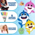 thumbnail image 2 of Crayola Baby Shark Color Wonder 24 páginas sin manchas y 5 marcadores regalo niños 3 4 5 6, 2 of 2