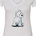 thumbnail image 4 of Inktastic Fluffybutt Westie Women's V-Neck T-Shirt, 4 of 5