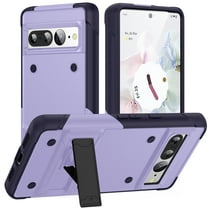 Dteck for Google Pixel 7 Pro Case with Kickstand, Hybrid Shockproof Bumper Rugged Case Hard Protective Cover for Google Pixel 7 Pro,Purple