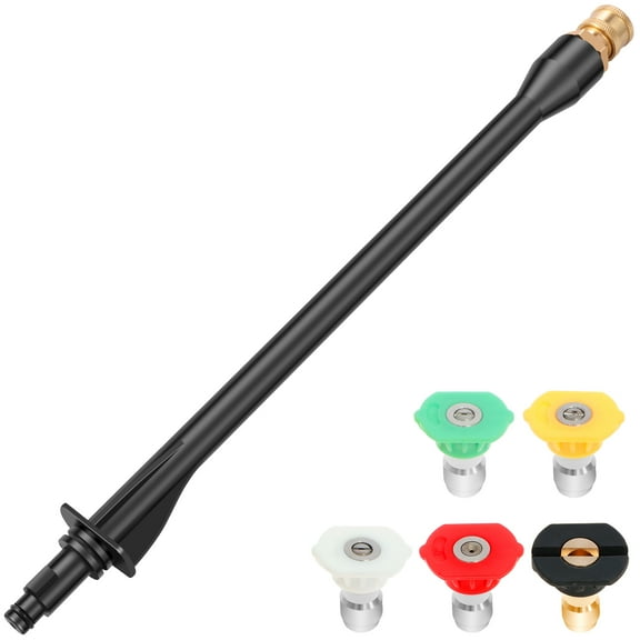 Adjustable Spray Pressure Washer Extension Wand With 5 Nozzle Tip Easy Connection Efficient Power Washer Extender for Various Cleaning Work
