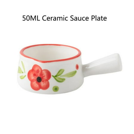 

Multifunctional Flavor Dish Coffee Mini Milk Pan Glass Sauce Vinegar Dish Gravy Boat Japanese Style Tableware Handle