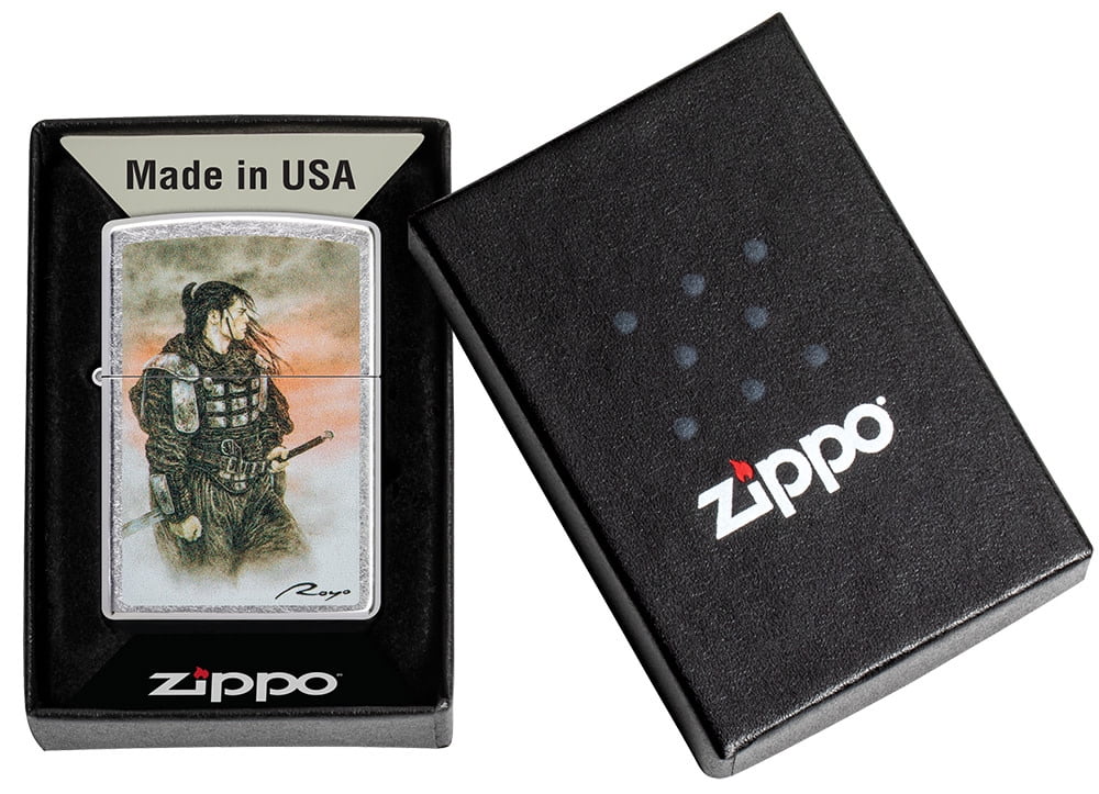 Zippo Luis Royo Warrior Street Chrome Pocket Lighter