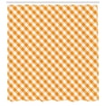 thumbnail image 3 of Ambesonne Checkered Shower Curtain, Orange Gingham Tile, 69"Wx84"L, Orange White, 3 of 3