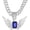 Angel wings-silver, variant on Iced Out Cuban Link Chain for Men, Miami Style Silver and Gold Plated Bling Necklace, Diamond Hip Hop Necklace