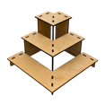 thumbnail image 4 of Expositor de Mesa con Estantes Esquinero de Niveles Repisa Escalonada de Madera Organizador para Productos Soporte Portátil para Exhibir, 4 of 9