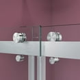 thumbnail image 4 of 60 in. W x 76 in. H Double Sliding Frameless Shower Enclosure With Clear Glass in Brushed Nickel, 4 of 5