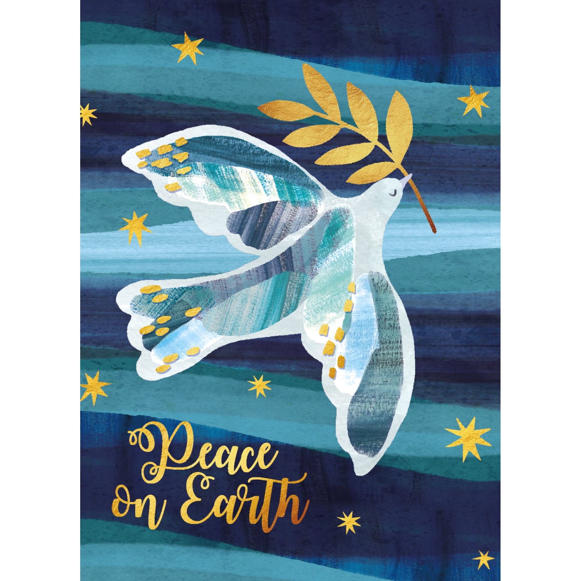 Religious Christmas Cards - Dove of Peace pack of 20 4.9x6.7in Christian Christmas Cards with Bible Verse and Envelopes by Just Cards Direct