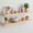 Natural Pine - Satin Clear Coat Finish, variant on 20inch Walnut Floating Shelves for Wall, High End Solid Real Wood 24in Floating Shelf for Bathroom, Dark Brown 24 inch Long Floating Shelves, Heavy Duty Bracket