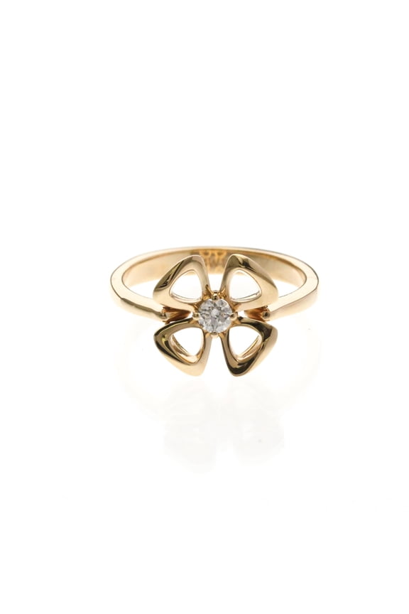 Pre-Owned Bvlgari Fiorever Ring 1P Diamond Pink Gold (18K) Fashion Diamond Band Ring Pink Gold