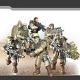 thumbnail image 3 of Soldados del equipo de policía especial de articulación movible, muñeco de juguete de 5cm, soldados ensamblados xj9904, juguetes militares, 3 of 5