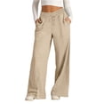 thumbnail image 6 of Women's Breathable High Waist Exercise Trousers Wide Legged Design Stretchable Pants For Pilates Running Daily Wear, 6 of 9