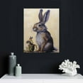 thumbnail image 4 of Nawypu  Minimal Woodland Rabbit with Perched Birds Painting, Design Fine Canvas Wall Art, 4 of 4