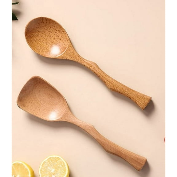 SOPOTUTU Sturdy Rice Scooper Bamboo Rice Spoon Light Brown 1Pack for Mixing and Flipping