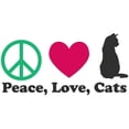 thumbnail image 3 of CafePress - Peace,Love, Cats - 11 oz Ceramic Mug - Novelty Coffee Tea Cup, 3 of 6