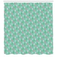 thumbnail image 3 of Ambesonne Funny Shower Curtain, Rain Droplets Retro Art, 69"Wx70"L, Green Pink, 3 of 3